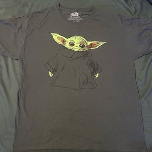 Grey Star Wars shirt of grogu